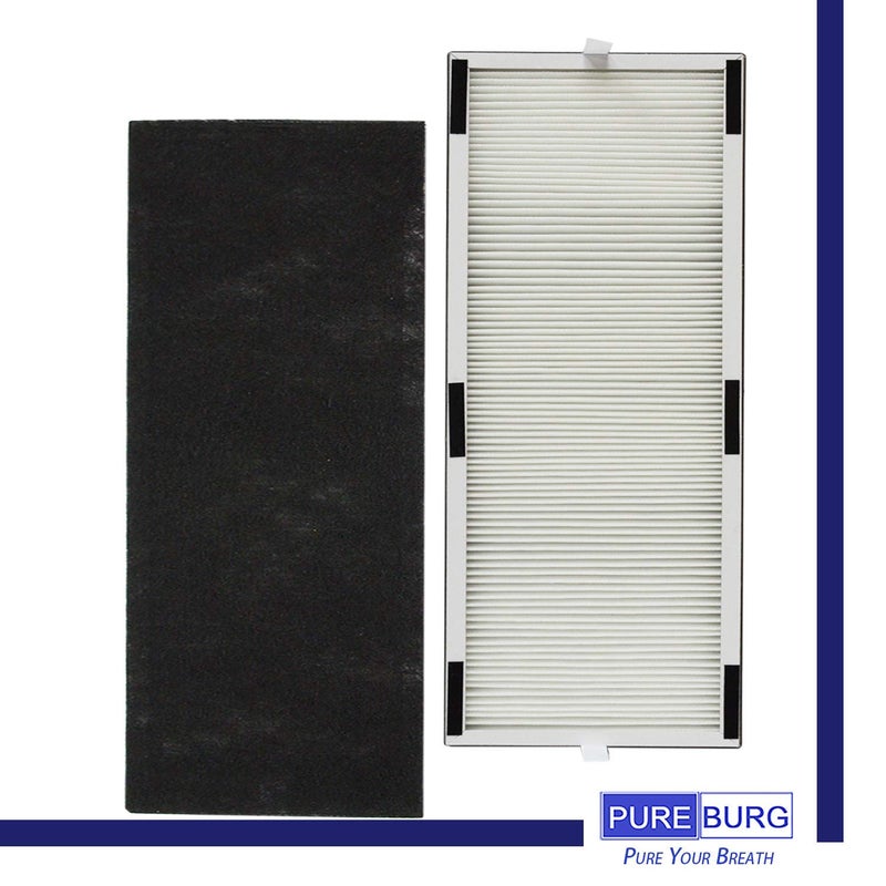 PUREBURG Replacement Filter Set Compatible with Hunter HP600 Tall Tower Air Purifier, 2 H13 HEPA + 4 Activated Carbon Pre-Filters Air Clean Dust VOCs Odor - Image 4